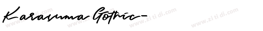 Karasuma Gothic字体转换